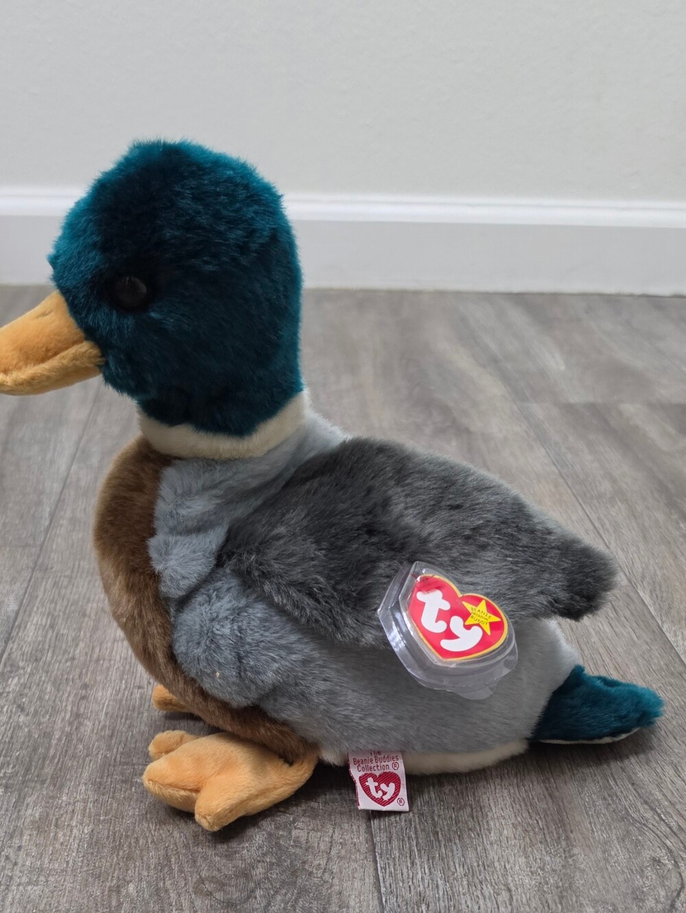 Ty Beanie Buddy "JAKE" Mallard Duck Stuffed Animal *NWT*